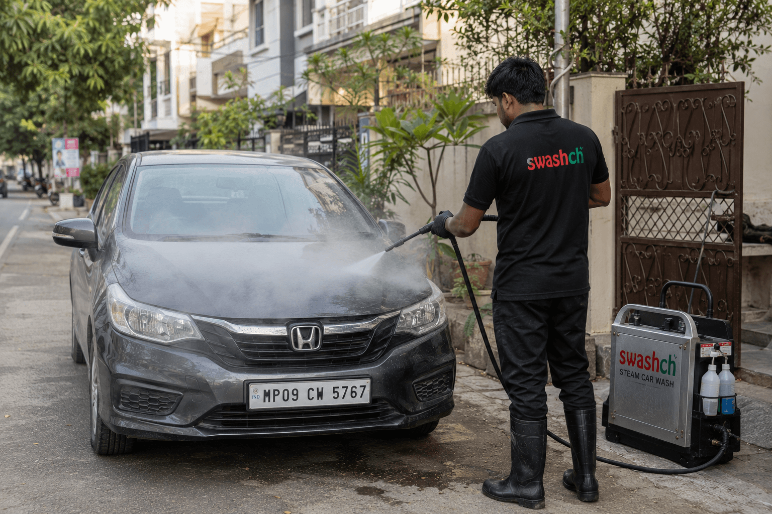 Optima Steamer industrial steam car washing technology